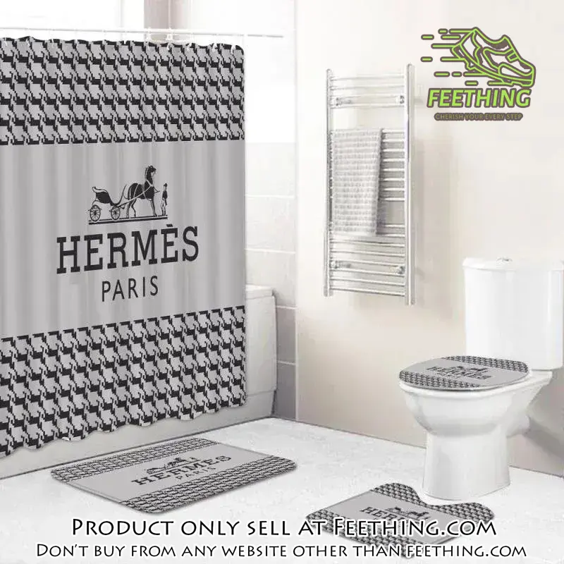Hermes grey fashion logo limited luxury brand bathroom set home decor ft3257737